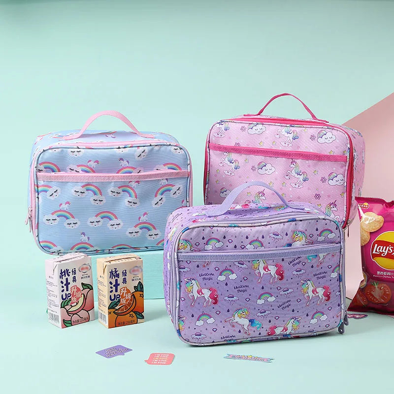 Lunch Box Lunch Bag for Kids Insulated Shoulder Bag Custom Logo Adjustable Strap Cooler Bag