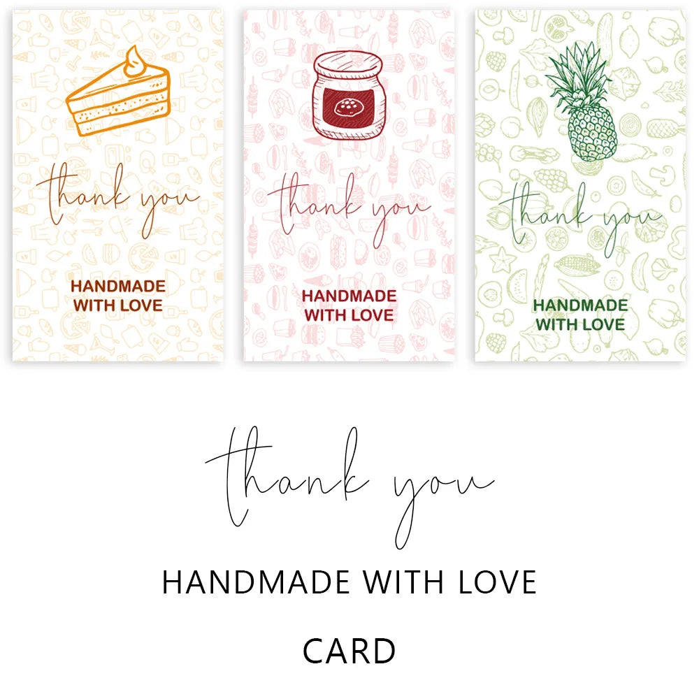 Thank You Card Cheap Custom Thank You Card for HANDMADE WITH LOVE CARD With Logo Printing