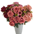 Xiangfei Rose Silk 11 Head Artificial Flower Factory Direct Supply at Cheap Price