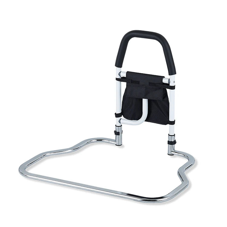MSMT LQX110013 Queen Size Height Adjustable Bed Assist Rail Storage Pocket Soft Armrest 150kg Capacity Powder Coated Safety