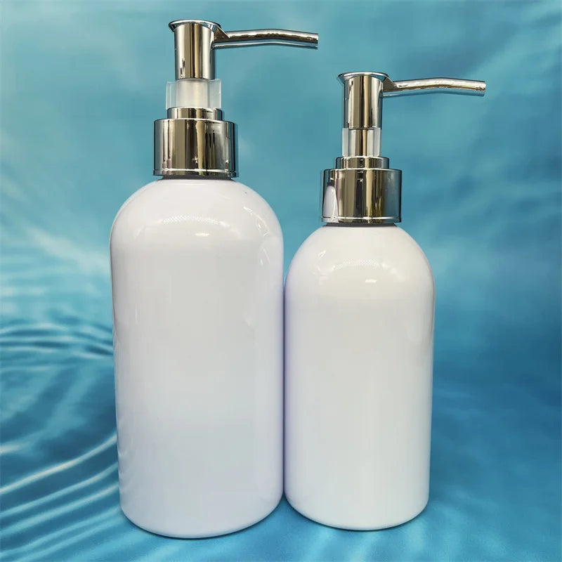 Spot 300ml350ml400ml500mlPET Plastic Round Shoulder Shampoo Bath Gel Conditioner Bottle