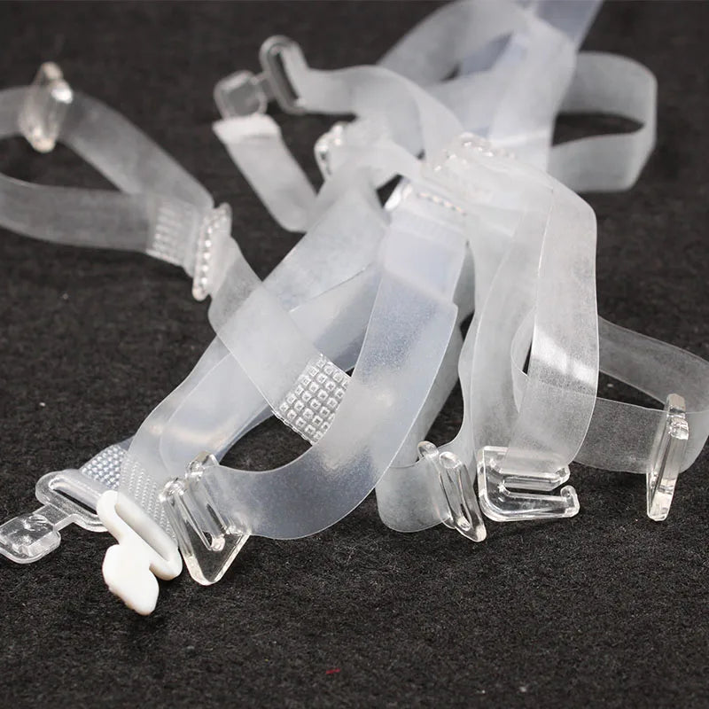 Swimwear Accessory Adjustable Elastic Bra Strap Eco-friendly TPU Material Transparent Bra Strap With Plastic or Metal Buckle