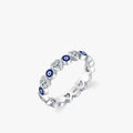 Hot Selling 925 Sterling Silver Fashion Blue Eyes Women Ring