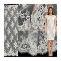 YX1094 High-End Handmade Bone Sewing Eyelash Lace Fabric Heavy Beads Pearls Embroidery Wedding Nigerian Eyelash Lace Fabric
