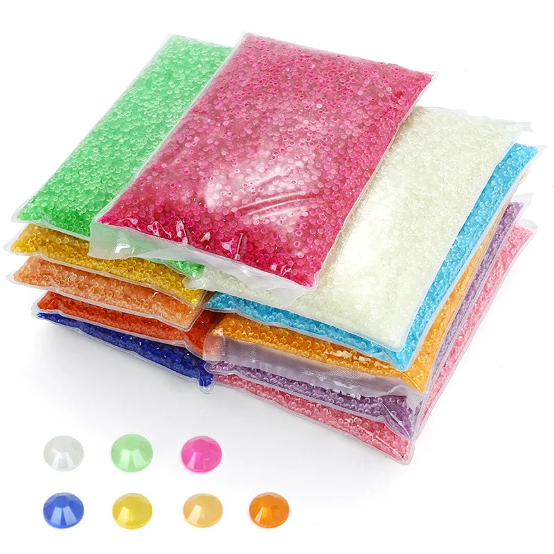 JC Crystal Wholesale Big Bag Transparent Luminous Flat Back Resin Rhinestones  2/3/4/5/6mm Wholesale Resin Rhinestones