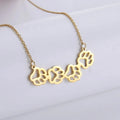 Animal Paw Print Pendant Necklaces Stainless Steel Necklace Fashion Jewelry Necklaces for Women and Man