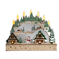 New Design Custom Lasercut Wooden 17.3In Battery Operated Led  Christmas Scene Village Street Lanterns for 2026