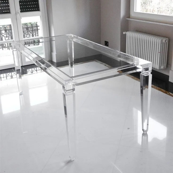 Simply Style Factory Custom Modern Living Room Round Shape clear Coffee Acrylic Dining Table