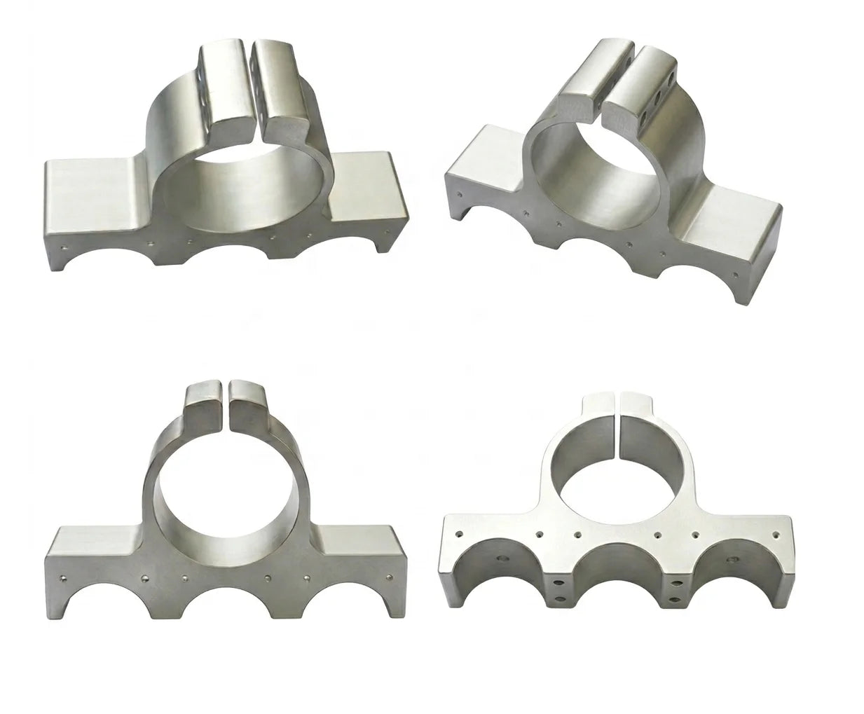 Custom CNC Milling Service for Aluminum 6061-T6 Silver Anodized Brackets and Precision OEM Component Fabrication