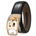 LQbelt Fashion Design Male Automatic Buckle Belt Genuine Leather Ratchet Belts for Men Custom Hot Sale Waistband Factory
