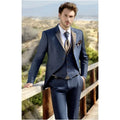 Fashion Design 3 Pcs Men Suits Costume Homme Mariage Groom Prom Blazer Masculino Terno Tuxedo Jacket+Pant+Vest