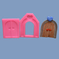 C-0349 Silicone mould for wooden door castle window Window Shape Silicone Candy Mold Fairy Tale Cake Decorating Chocolate