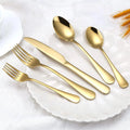 Top Quality Golden Cutlery Set Spoon and Fork Set Stainless Steel Dinnerware Set Flatware in Stock