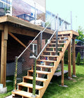 YL METAL SS Outdoor Deck Wire Balustrade Kits Tensioning Stainless Steel Stair Cable Railing