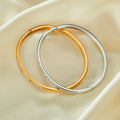 YF6111 New Stainless Steel Waterproof Jewelry 18k Gold Plated Minimalist Zircon Bracelet
