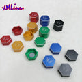 Xmlivet Latest Colorful Hexagonal Magnetic Pool Snooker Chalk Holders for Kamui Chalks Can Laser logo Snooker Stick Chalk Holder