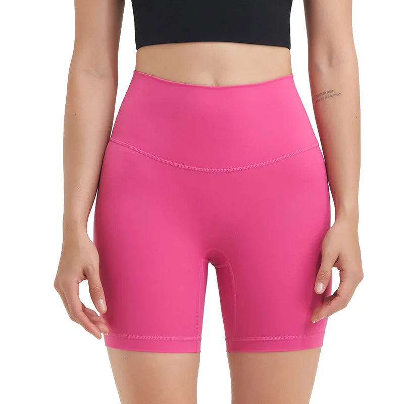 Wholesale High Waisted Women's Sports Fitness Shorts Seamless Hip Lifting Five Points Yoga Pants Plus Size Sportswear in XL