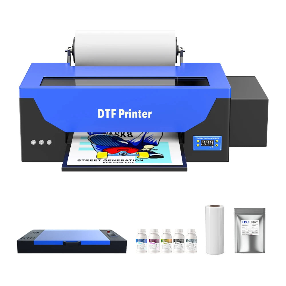 A3 DTF Transfer Printer R1390 / L1800 DTF Printer  Direct to Film T-shirt Printing Machine with Roll Feeder