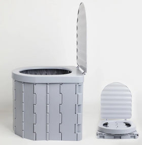 Portable Folding Toilet Car Commode Camping Toilet Car Toilet and Storage Stool for Camping Hiking Trips Traffic Jam