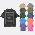 Custom Men's T-shirts Unisex DTG Print Cotton Drop Shoulder 250G Heavyweight Street Wear Oversized Vintage Acid Wash T Shirt