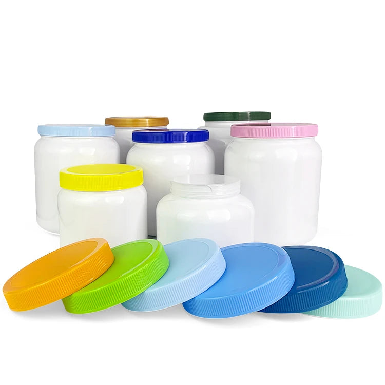 HUIHUA Factory OEM ODM Eco Friendly Food Grade Jar Milk Powder Can PET  Plastic Protein Powder Container with Thread Cap