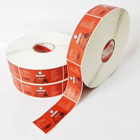 OEM Vinyl Waterproof Sticker Roll Custom Size Logo Labels for Food Shipping Craft Photo Frame Use