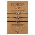 Fashion Friendship BFF Bracelets Stainless Steel Knot Bracelet  Woven Paper Card Bracelet for Gifts