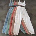 Women's Two-Piece Jogger Sweat Pants Set Wholesale Flat Front Style