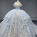Perfect Pretty Lace Off Shoulder Ball Wedding Gowns Dress Jancember Mn172