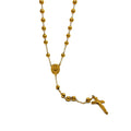 Classical Rosary Beads Catholic Religious Necklace Fashion 18k Gold Plated Stainless Steel Jewelry 6mm Rosary Beads Necklace