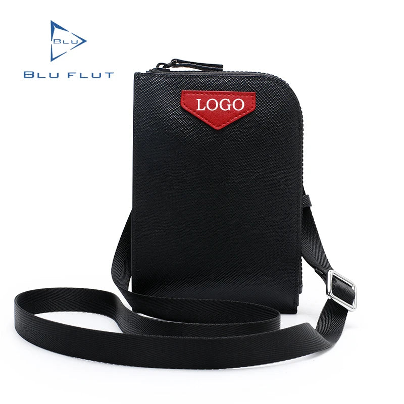 Blu Flut Customized Genuine Leather Messenger Bag Leather Crossbody Man Leather Bags Custom Shoulder Bag for Men