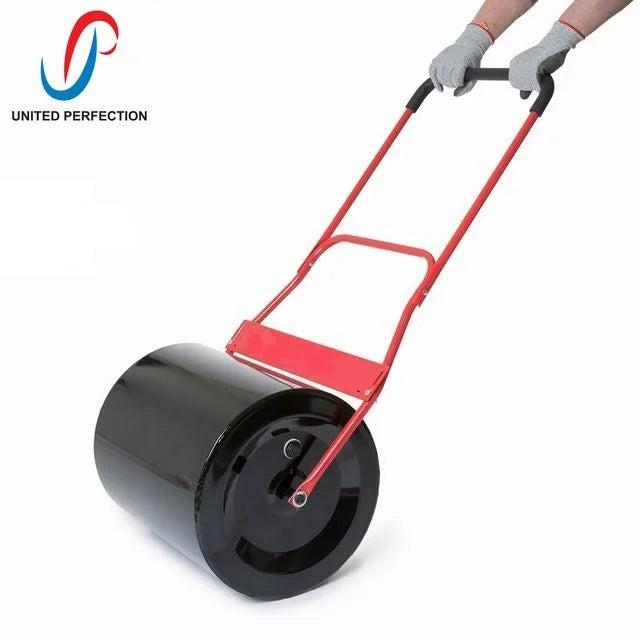 Heavy Duty Water Filled Garden Yard Tractor Water Tight U-Handle Rugged Round Steel Cylinder Lawn Roller for Garden