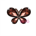 New Fashion Crystal Butterfly Brooch Suit Decorative Pin Alloy Animal Clothing Accessories Women for Wedding Clothing Bag