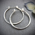 CAOSHI Wholesaler Fashion Jewelry Earrings for Vintage Flowers Pattern Silver/Gold/Rose Gold Plated Hoop Earrings for Women/Men