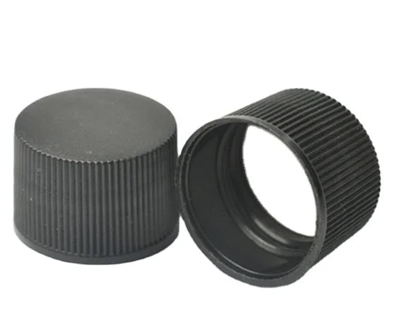 24/410 24/400 24mm PP White Black Smooth Ribbed Screw Top Bottle Cover for Plastic Vials