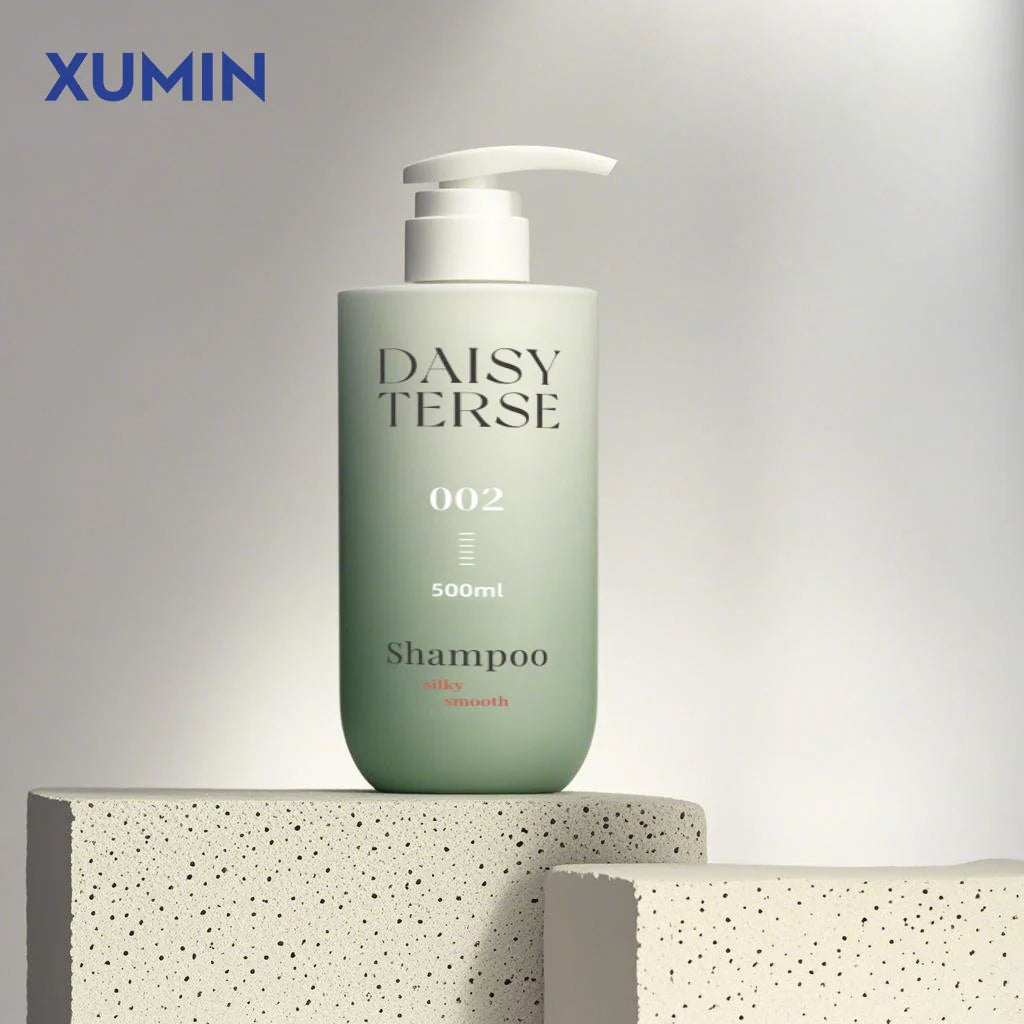 Luxury Gradient Plastic Shampoo Bottle 200ml 300ml 500ml PET Body Wash Shower Gel Bottle White Body Lotion Packaging