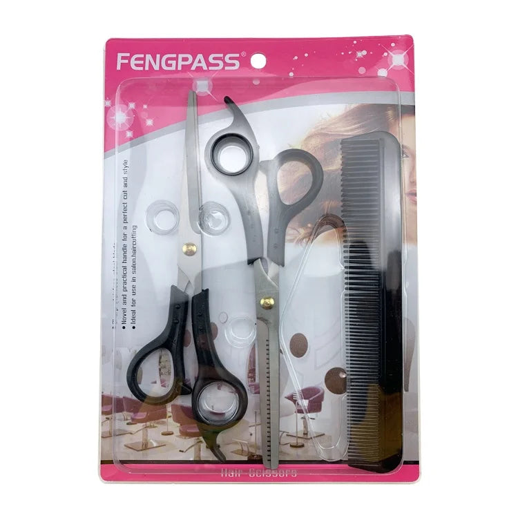 Best New Popular Design FENGPASS Barber Hair Cutting Scissors 2025 Stainless Steel Scissors Set for Salon Use