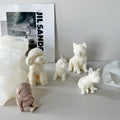 3D Cute DIY Handmade Dog Candle Mold for Candle Making Silicone Molds Animal Dog Shaped Silicone  Candle Molds