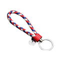 Custom Leather Keychain Hooks with Key Rings Leather Keychain Custom Car Key Accessories Short Woven Lanyard Keychain Pendant