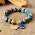 2026 Cute Geometric 18 Beads Heart Charm Brass Chain & Link Christian Religious 24K Gold Plated Bracelets
