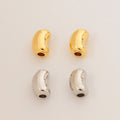 18K Gold Plated Brass Loose Bead Plant Shaped Pea Beads for Jewelry Making Jewelry Accessories Cashew Fruit Bead