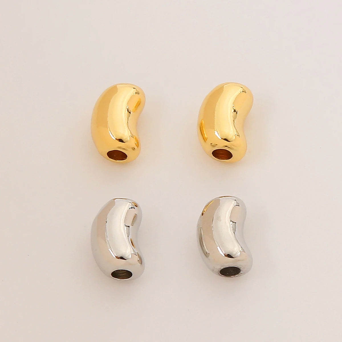 18K Gold Plated Brass Loose Bead Plant Shaped Pea Beads for Jewelry Making Jewelry Accessories Cashew Fruit Bead