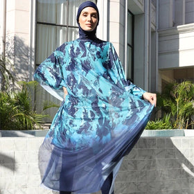 MOTIVE FORCE High Quality Custom Color Popular Design Custom Digital Printed Muslim Swimwear Plus Size Women Burkini