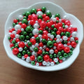 500g DIY Craft Supplies Slime 4/5/6/8/10mm Mixed Size Red Green Acrylic Pearl Beads No Hole Plastic Jewelry Loose Spacer Beads