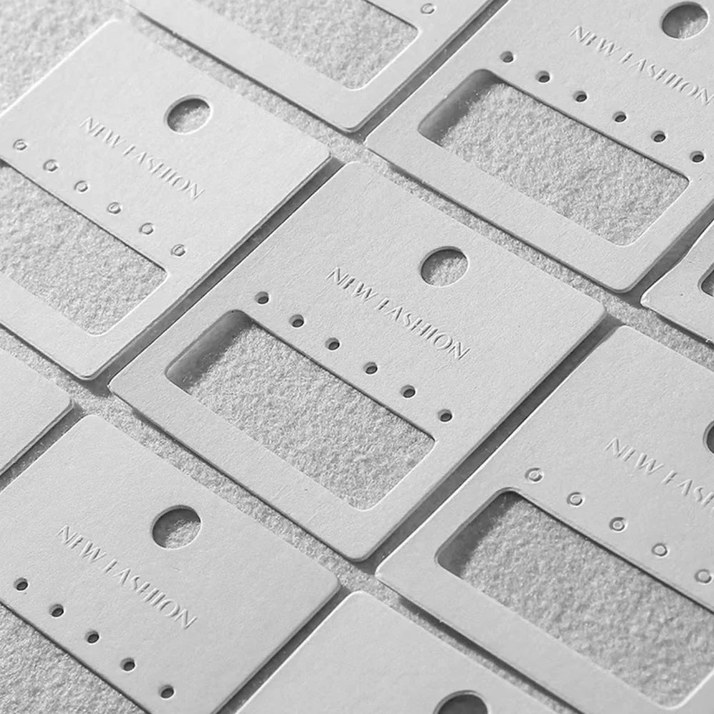 Fashion White Luxury Jewelry Card Custom Printed Earring Jewelry Card With Holes