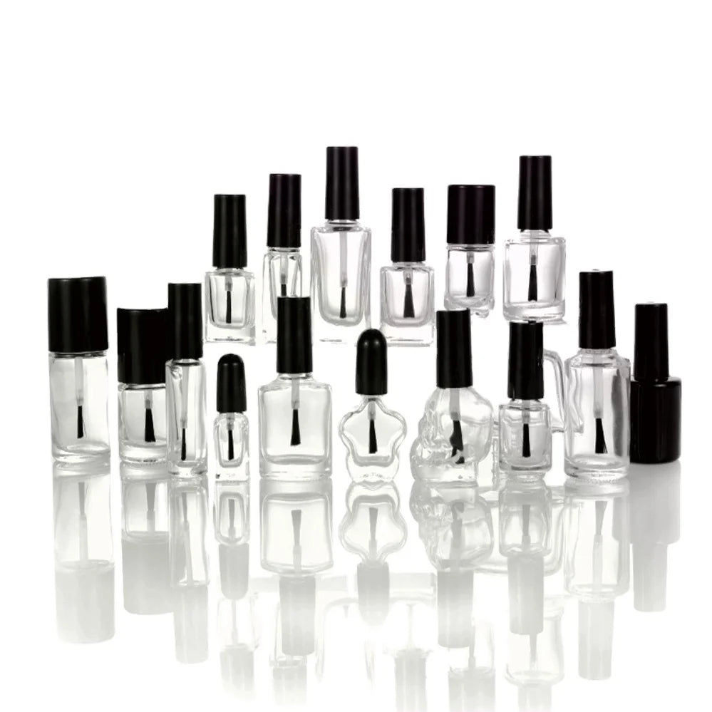 Special Price Clear Empty Glass Nail Polish Bottles 3ml to 15ml Cap with Brush Sealing Type