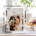 Customized Crystal Glass Gold Photo Frame 8x10 Picture Frame Glass for Tabletop Display Vertical or Horizontal