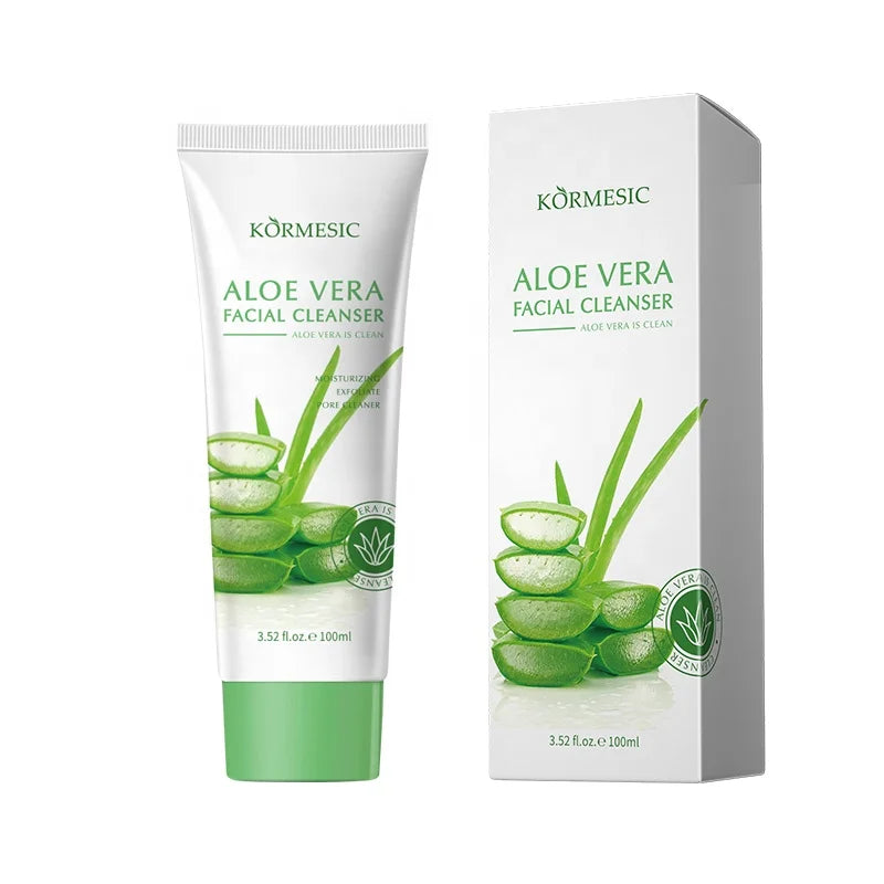 KOEMESIC Private Label Nautral Vegan Whitening  Foaming Cleanser Gently Nourishing Anti Acne  Aloe Vera Facial Cleanser