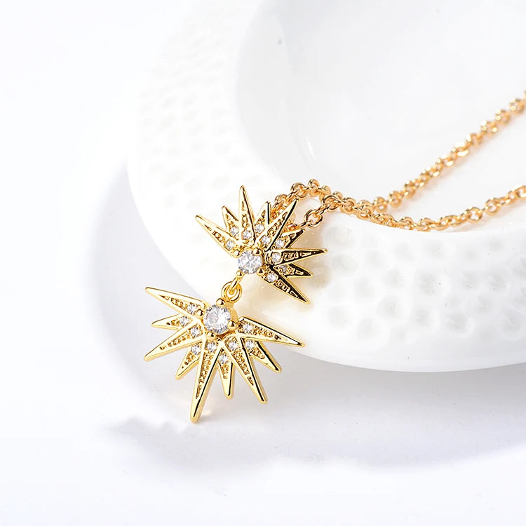 Trending Items Engagement Diamond Wedding Jewelry 9ct Geometric Gold Link Chain Necklace