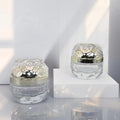 Luxury Empty Cosmetic Packaging Container Set Skincare Cream Moisturizer Jars Luxury Clear Glass Jars for Cosmetics